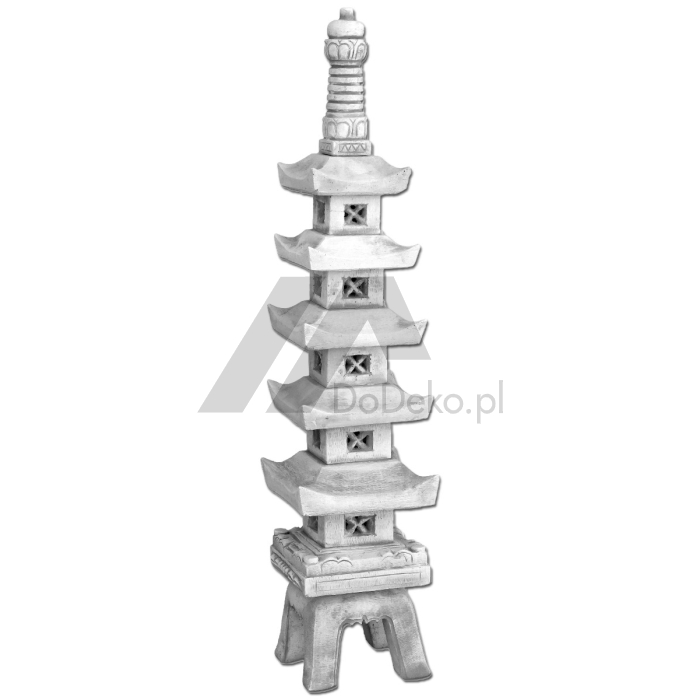 Duża, japońska lampa PAGODA - 6 pięter 128 cm